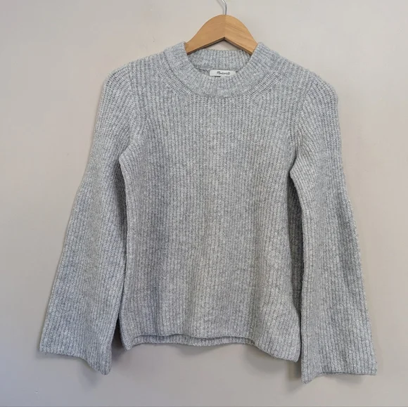 Madewell Ribbed Knit Bell Sleeve Sweater - Picture 2 of 9